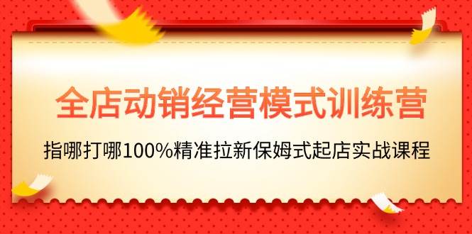 全店动销-经营模式训练营，指哪打哪100%精准拉新保姆式起店实战课程汇创项目库-网创项目资源站-副业项目-创业项目-搞钱项目汇创项目库