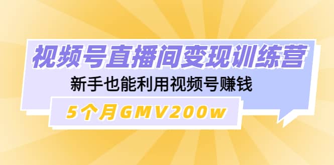 视频号直播间变现训练营汇创项目库-网创项目资源站-副业项目-创业项目-搞钱项目汇创项目库