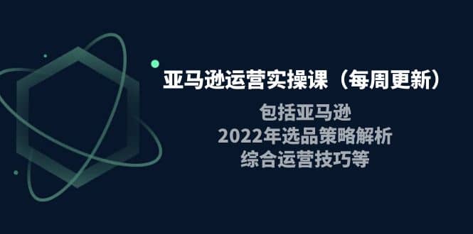 亚马逊运营实操课（每周更新）包括亚马逊2022选品策略解析，综合运营技巧等汇创项目库-网创项目资源站-副业项目-创业项目-搞钱项目汇创项目库