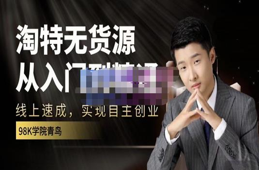 98k学院的淘特无货源线上速成课，从入门到精通，让你最小投入，最高回报汇创项目库-网创项目资源站-副业项目-创业项目-搞钱项目汇创项目库