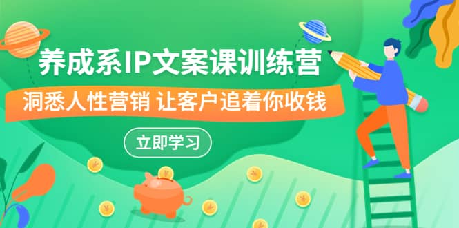 养成系-IP文案课训练营，文案心法的天花板 洞悉人性营销 让客户追着你收钱汇创项目库-网创项目资源站-副业项目-创业项目-搞钱项目汇创项目库