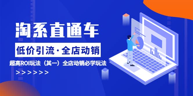 淘系直通车《低价·引流 全店·动销》超高ROI玩法（其一）全店动销必学玩法汇创项目库-网创项目资源站-副业项目-创业项目-搞钱项目汇创项目库