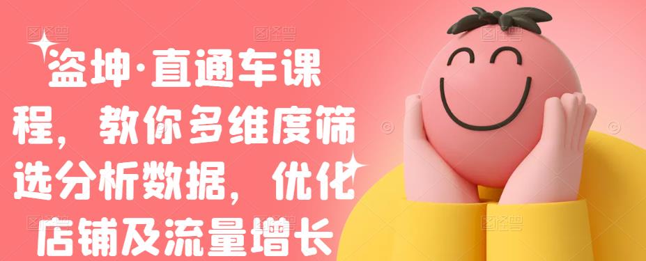 盗坤·直通车课程，教你多维度筛选分析数据，优化店铺及流量增长汇创项目库-网创项目资源站-副业项目-创业项目-搞钱项目汇创项目库