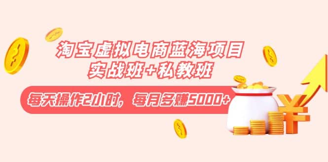 淘宝虚拟电商蓝海项目实战班+私教班汇创项目库-网创项目资源站-副业项目-创业项目-搞钱项目汇创项目库