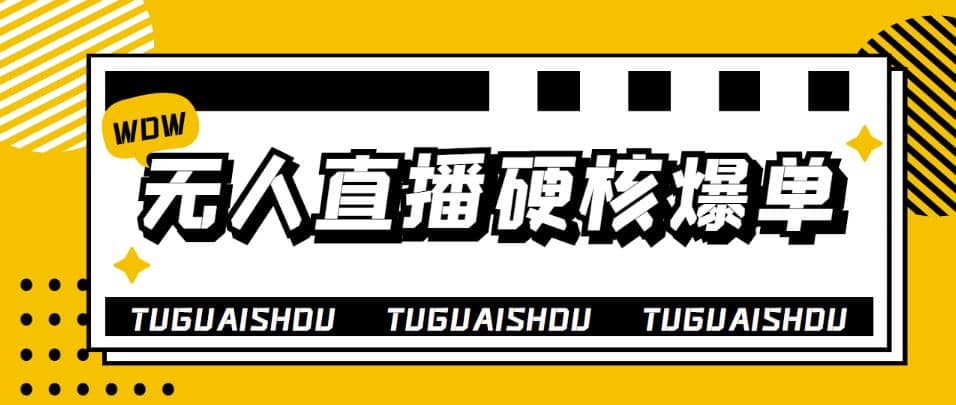 大飞无人直播硬核爆单技术，轻松玩转无人直播汇创项目库-网创项目资源站-副业项目-创业项目-搞钱项目汇创项目库