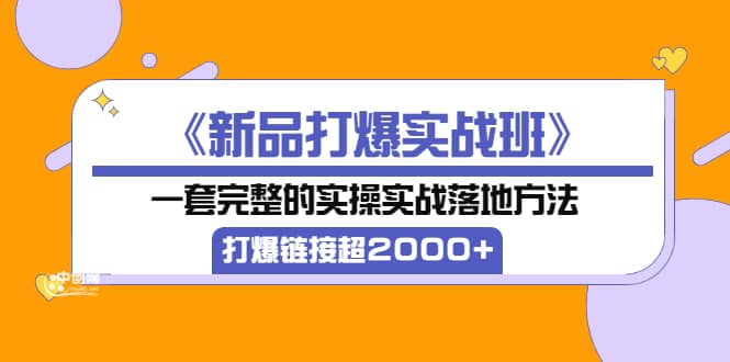 《新品打爆实战班》一套完整的实操实战落地方法，打爆链接超2000+（38节课)汇创项目库-网创项目资源站-副业项目-创业项目-搞钱项目汇创项目库