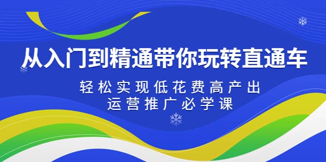 从入门到精通带你玩转直通车：轻松实现低花费高产出，35节运营推广必学课汇创项目库-网创项目资源站-副业项目-创业项目-搞钱项目汇创项目库