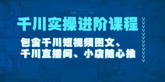 千川实操进阶课程（11月更新）包含千川短视频图文、千川直播间、小店随心推汇创项目库-网创项目资源站-副业项目-创业项目-搞钱项目汇创项目库