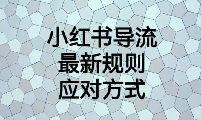小红书导流最新规则应对方式【揭秘】汇创项目库-网创项目资源站-副业项目-创业项目-搞钱项目汇创项目库