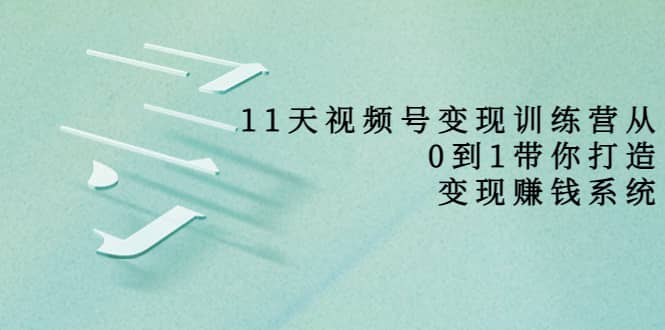 好望角·11天视频号变现训练营，从0到1打造变现赚钱系统（价值398）汇创项目库-网创项目资源站-副业项目-创业项目-搞钱项目汇创项目库