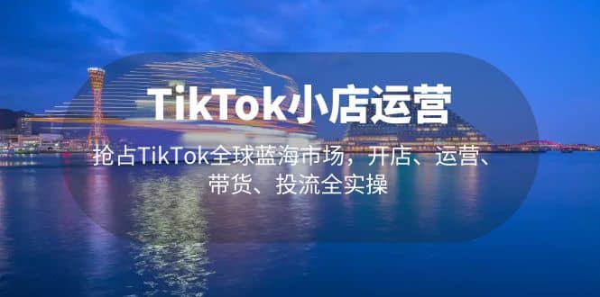 TikTok小店运营 抢占TikTok全球蓝海市场，开店、运营、带货、投流全实操汇创项目库-网创项目资源站-副业项目-创业项目-搞钱项目汇创项目库