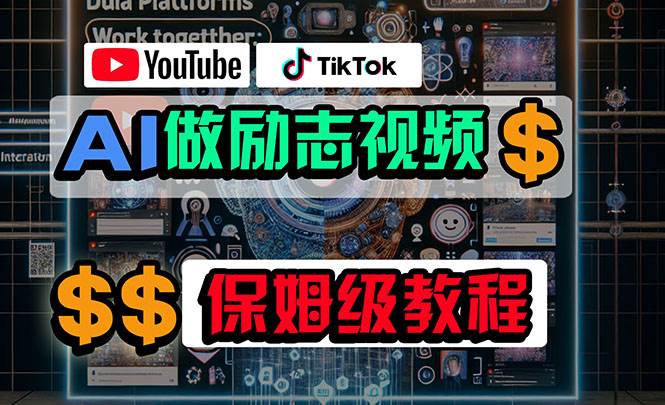 利用AI制作励志视频，在YouTube和TikTok赚钱，小白可做（附工具）汇创项目库-网创项目资源站-副业项目-创业项目-搞钱项目汇创项目库