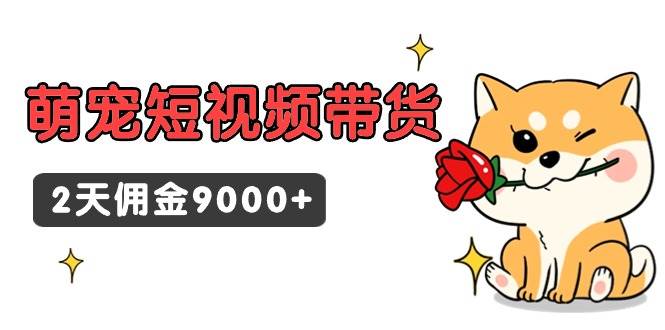 东哲日记·萌宠短视频带货，2天佣金9000+汇创项目库-网创项目资源站-副业项目-创业项目-搞钱项目汇创项目库