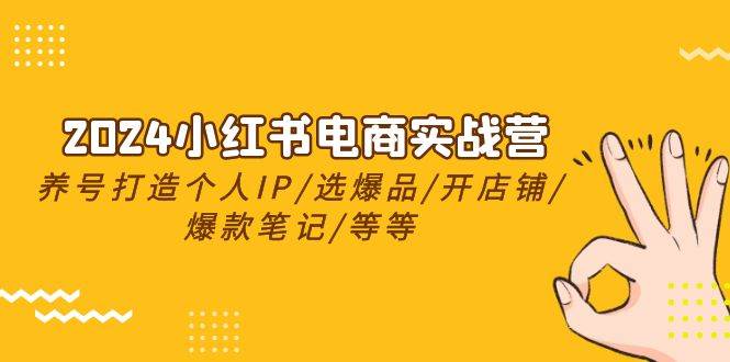 2024小红书电商实战营，养号打造IP/选爆品/开店铺/爆款笔记/等等（24节）汇创项目库-网创项目资源站-副业项目-创业项目-搞钱项目汇创项目库