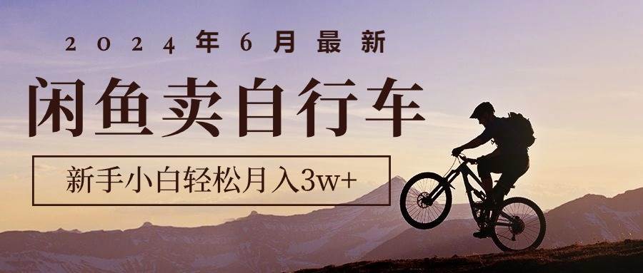 2024年6月最新闲鱼卖自行车，新手小白轻松月入3w+项目汇创项目库-网创项目资源站-副业项目-创业项目-搞钱项目汇创项目库