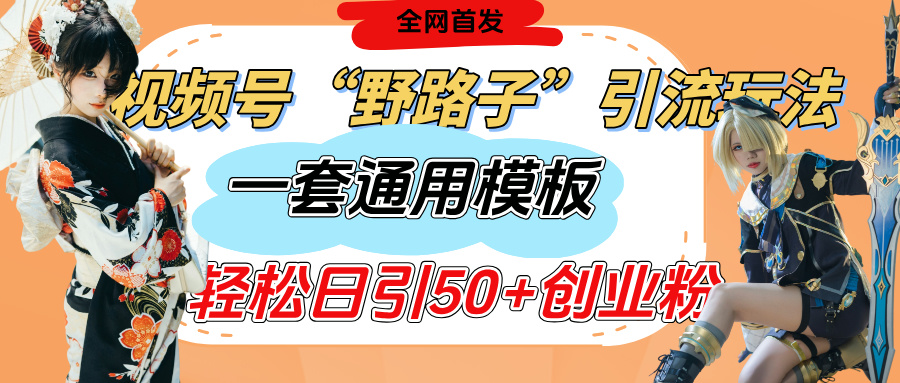 视频号“野路子”玩法，评论区疯狂截流，一套模板单日单号引流50+创业粉汇创项目库-网创项目资源站-副业项目-创业项目-搞钱项目汇创项目库