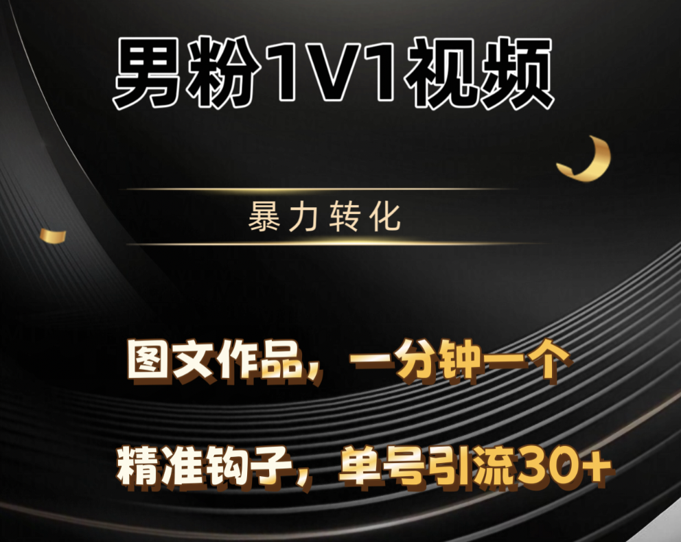 男粉1V1视频，硬改摄像头，高客单暴力转化，单日600+汇创项目库-网创项目资源站-副业项目-创业项目-搞钱项目汇创项目库