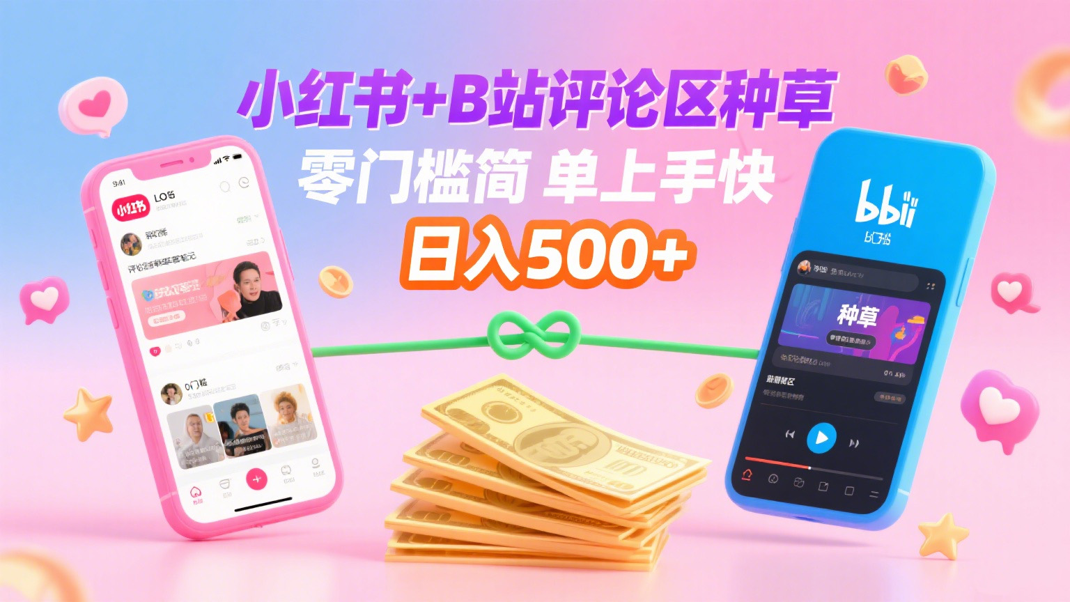 小红书+B站评论区种草，0门槛1分钟一单，只需复制粘贴，日入500+汇创项目库-网创项目资源站-副业项目-创业项目-搞钱项目汇创项目库